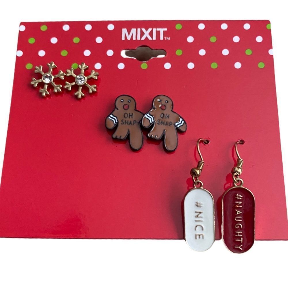 New 3 pair of Cute Christmas Earrings